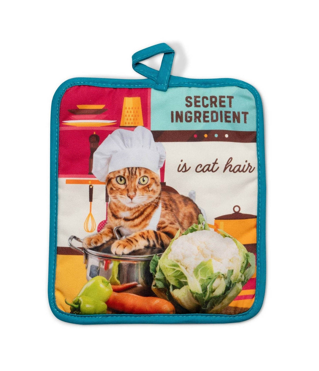 Secret Ingredient Cat Oven Mitts & Pot Holder Set - Unique Vintage - Womens, ACCESSORIES, GIFTS/HOME