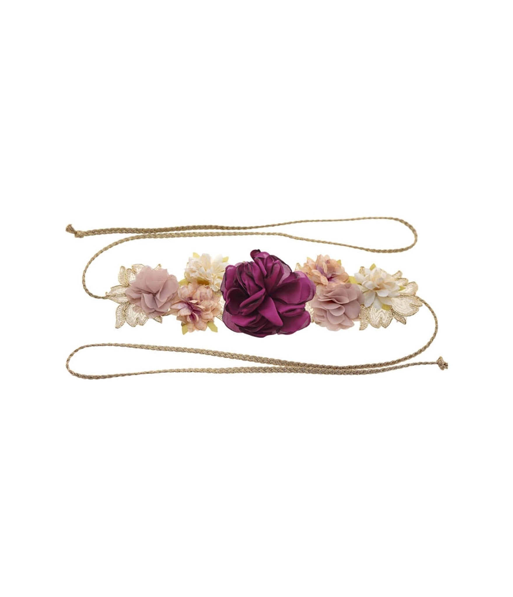 Self Tie Braided Flower Belt - Unique Vintage - Womens, ACCESSORIES, BELTS