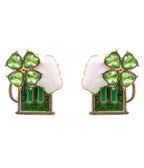 Shamrock Beer Mug Earrings - Unique Vintage - Womens, ACCESSORIES, JEWELRY