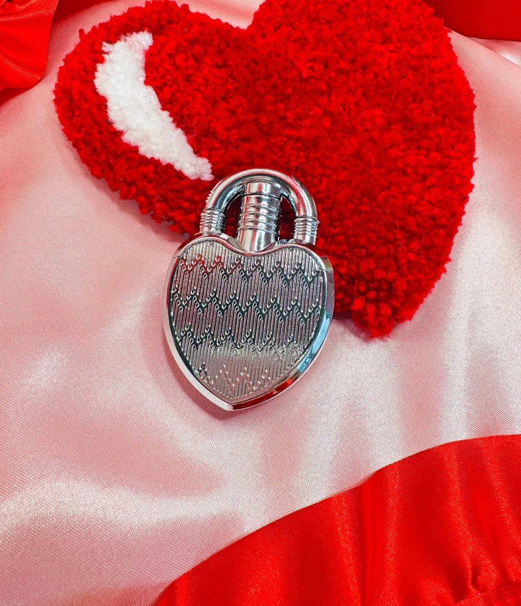 Silver Heart Lock Lighter - Unique Vintage - Womens, ACCESSORIES, GIFTS/HOME