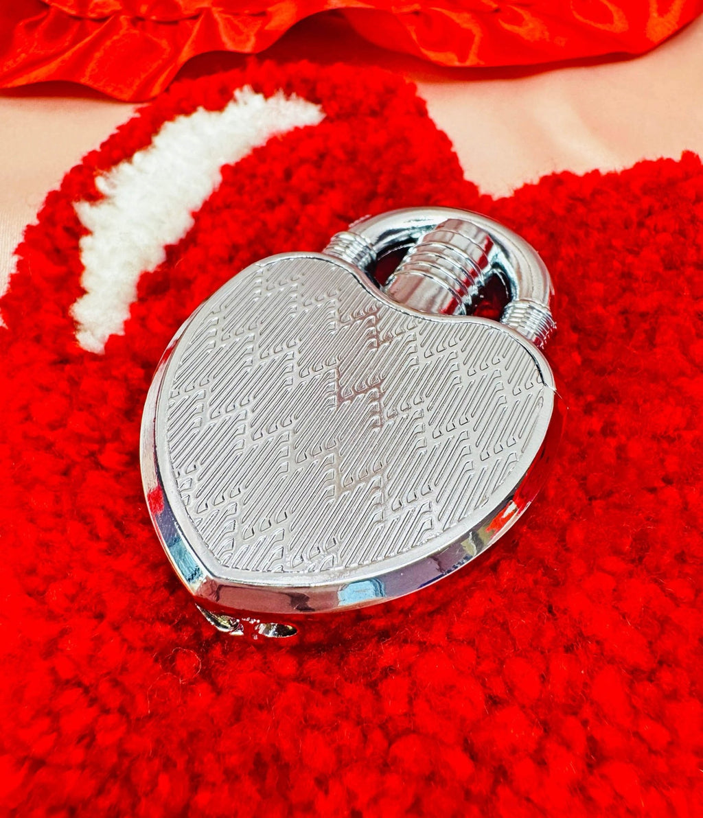 Silver Heart Lock Lighter - Unique Vintage - Womens, ACCESSORIES, GIFTS/HOME