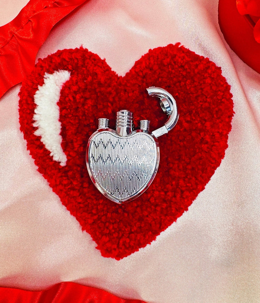 Silver Heart Lock Lighter - Unique Vintage - Womens, ACCESSORIES, GIFTS/HOME