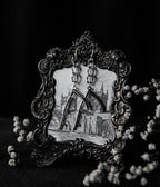Silver Scythe Dangle Earrings - Unique Vintage - Womens, ACCESSORIES, JEWELRY