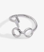 Silver Tone Harry Potter™ Glasses & Lightning Bolt Wrap Ring - Unique Vintage - Womens, ACCESSORIES, JEWELRY
