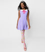 Smak Parlour 1960s Lavender & Pink Bow Shift Dress