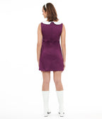 Smak Parlour 1960s Purple & White Skeleton Power Mini Dress - Unique Vintage - Womens, HALLOWEEN, DRESSES