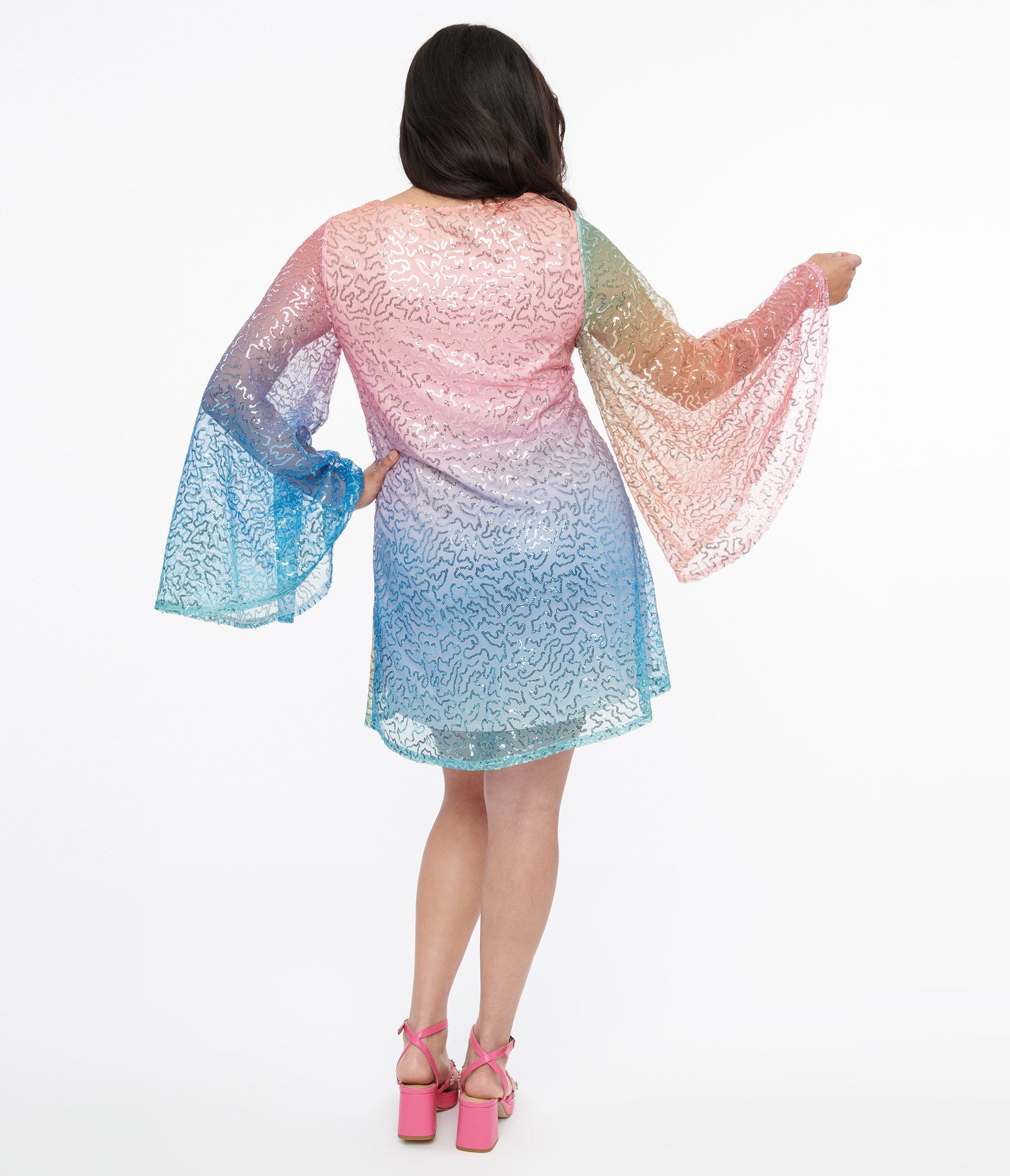 Smak Parlour 1960s Rainbow Ombre Sequin Downtown Scene Mini Dress – Unique Vintage Smak Parlour 1960s Rainbow Ombre Sequin Downtown Scene Mini Dress – Unique Vintage