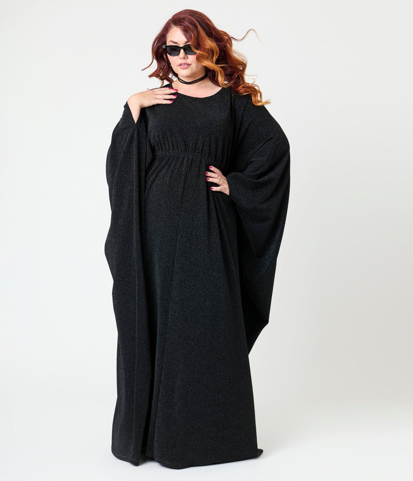 Smak Parlour Black Batwing Caftan - Unique Vintage - Womens, DRESSES, CAFTAN