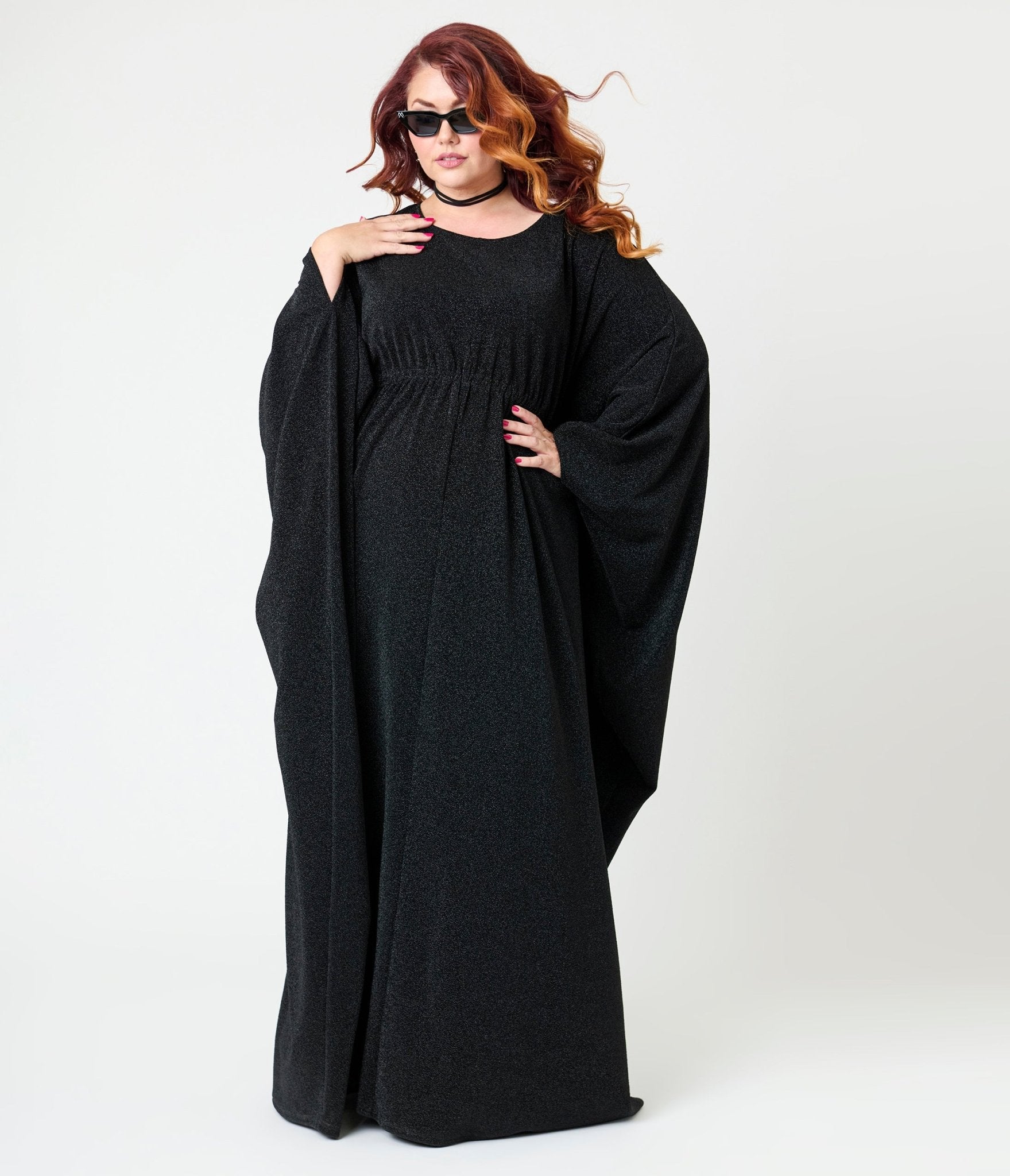 Smak Parlour Black Batwing Caftan - Unique Vintage - Womens, DRESSES, CAFTAN