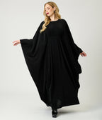 Smak Parlour Black Batwing Caftan - Unique Vintage - Womens, DRESSES, CAFTAN
