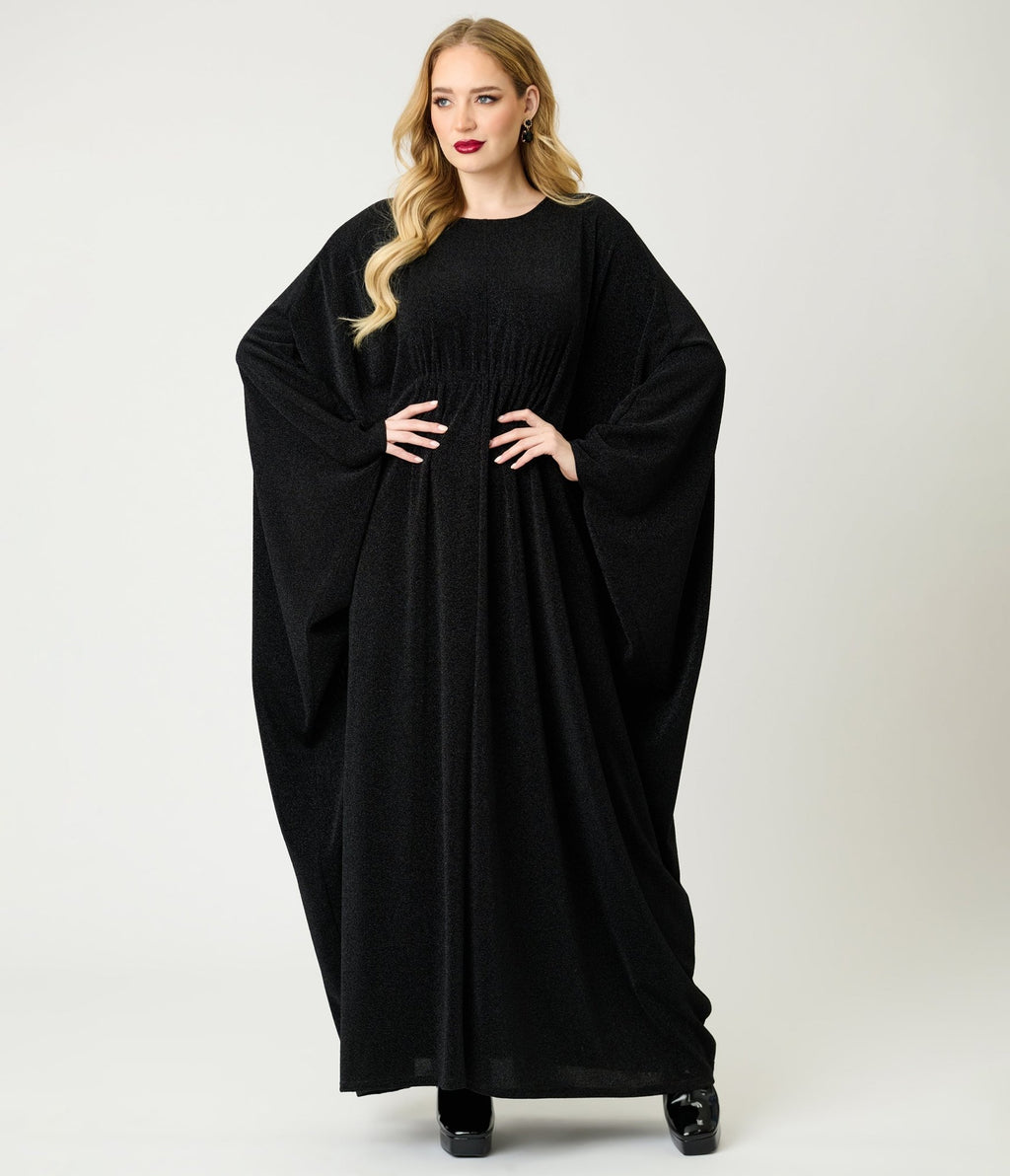 Smak Parlour Black Batwing Caftan - Unique Vintage - Womens, DRESSES, CAFTAN