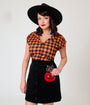 Smak Parlour Black Cat & Pumpkin Pocket Mini Skirt