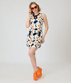 Smak Parlour Black & Daisy Mod Mini Dress - Unique Vintage - Womens, DRESSES, SHIFTS