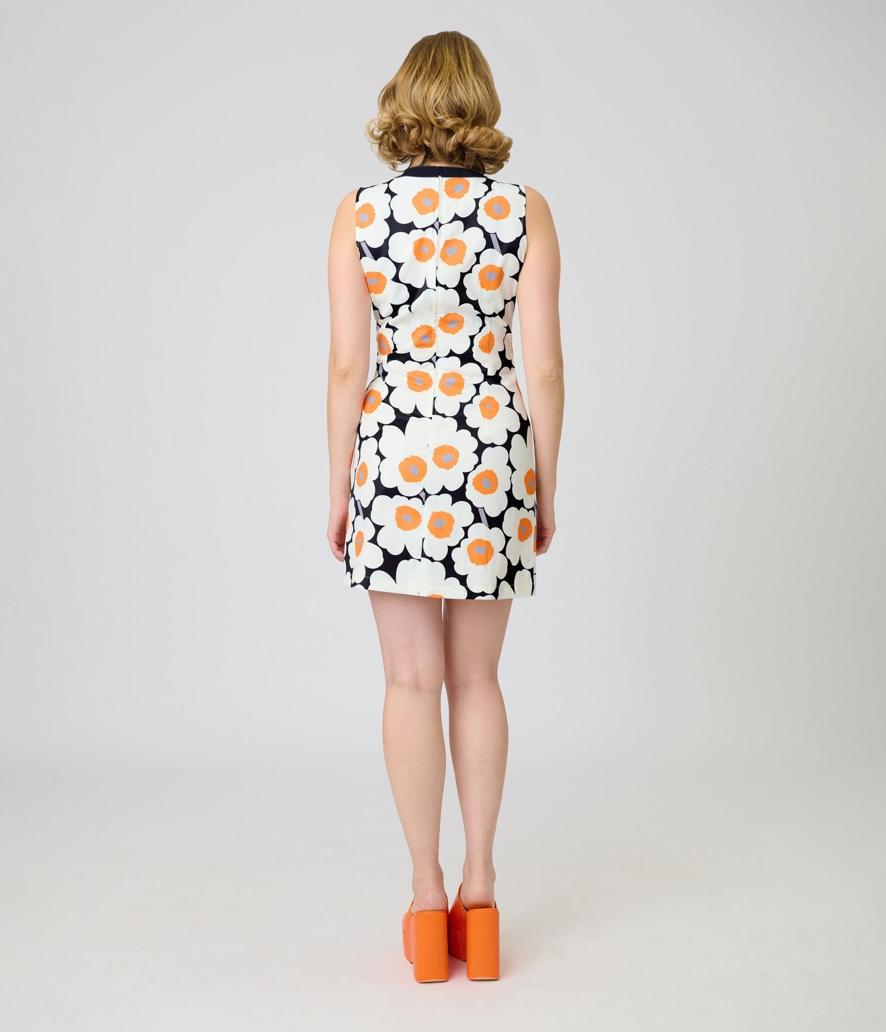 Smak Parlour Black & Daisy Mod Mini Dress - Unique Vintage - Womens, DRESSES, SHIFTS