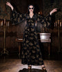 Smak Parlour Black & Gold Moth Print Stevie Maxi Dress