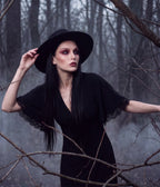 Smak Parlour Black Lace Inset Maxi Dress - Unique Vintage - Womens, DRESSES, MAXI
