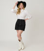 Smak Parlour Black Star Denim Mini Skirt