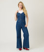 Smak Parlour Blue Denim Wide Leg Dungarees