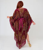 Smak Parlour Burgundy Sequin Angela Caftan Dress - Unique Vintage - Womens, DRESSES, CAFTAN