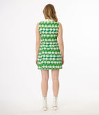 Smak Parlour Green Geometric Daisies Mod Shift Dress - Unique Vintage - Womens, DRESSES, SHIFTS