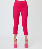 Smak Parlour Hot Pink Denim Star Capris - Unique Vintage - Womens, BOTTOMS, CAPRI
