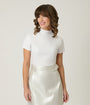 Smak Parlour Pearl White Mock Neck Top