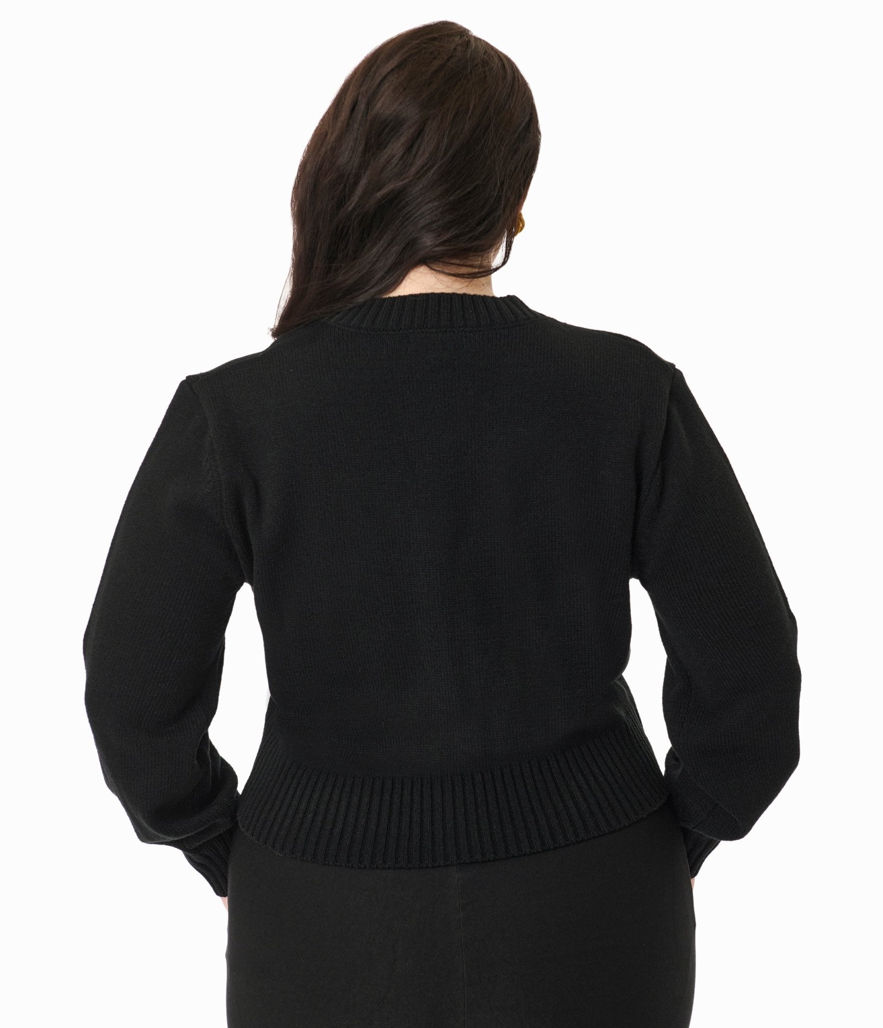 Smak Parlour Plus Size 1960s Black Monarch Butterfly Cardigan - Unique Vintage - Womens, TOPS, SWEATERS