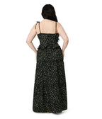 Smak Parlour Plus Size Black Ditzy Floral Shirred Tiered Maxi Dress - Unique Vintage - Womens, DRESSES, MAXI