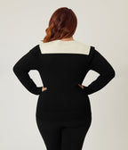 Smak Parlour Plus Size Black & Ivory Holly Embroidered Cardigan - Unique Vintage - Womens, TOPS, SWEATERS