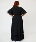 Smak Parlour Plus Size Black Lace Inset Maxi Dress - Unique Vintage - Womens, DRESSES, MAXI