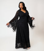 Smak Parlour Plus Size Black Lace Stevie Maxi Dress - Unique Vintage -