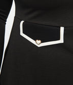 Smak Parlour Plus Size Black Mock Turtleneck Fit & Flare Dress - Unique Vintage - Womens, DRESSES, A - LINE