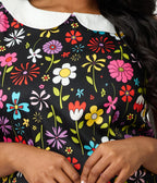 Smak Parlour Plus Size Black & Multicolor Floral Sleeveless Shift Dress - Unique Vintage - Womens, DRESSES, SHIFTS
