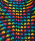 Smak Parlour Plus Size Black & Rainbow Heart Chevron Midi Dress - Unique Vintage - Womens, DRESSES, MIDI