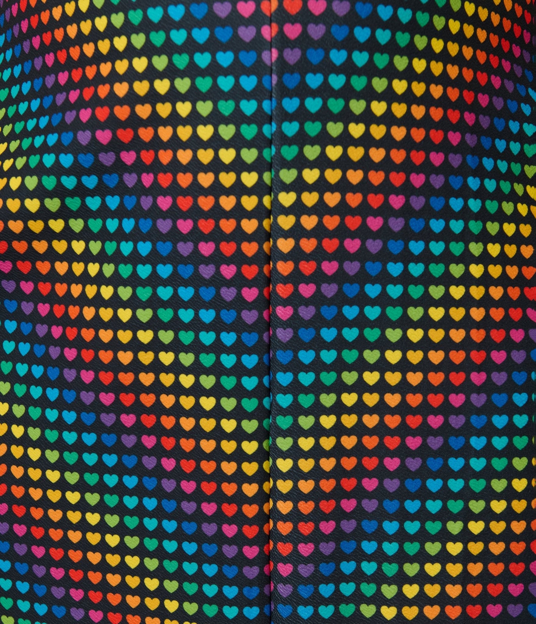 Smak Parlour Plus Size Black & Rainbow Heart Chevron Midi Dress - Unique Vintage - Womens, DRESSES, MIDI