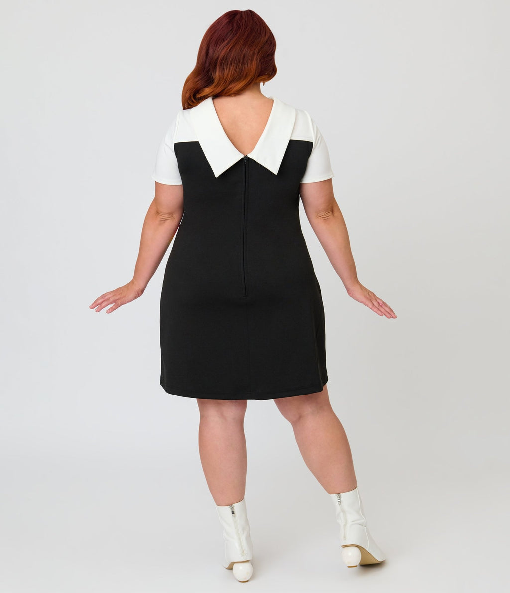 Smak Parlour Plus Size Black & Rainbow Pockets Shift Dress - Unique Vintage - Womens, DRESSES, SHIFTS