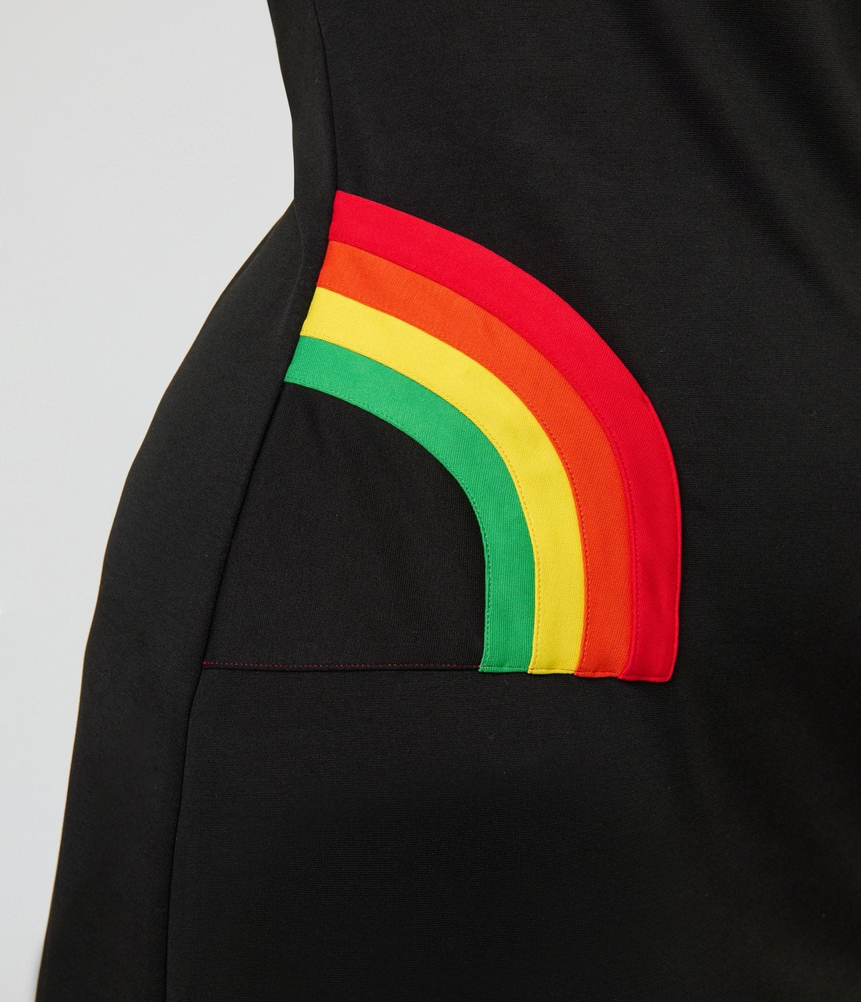 Smak Parlour Plus Size Black & Rainbow Pockets Shift Dress - Unique Vintage - Womens, DRESSES, SHIFTS