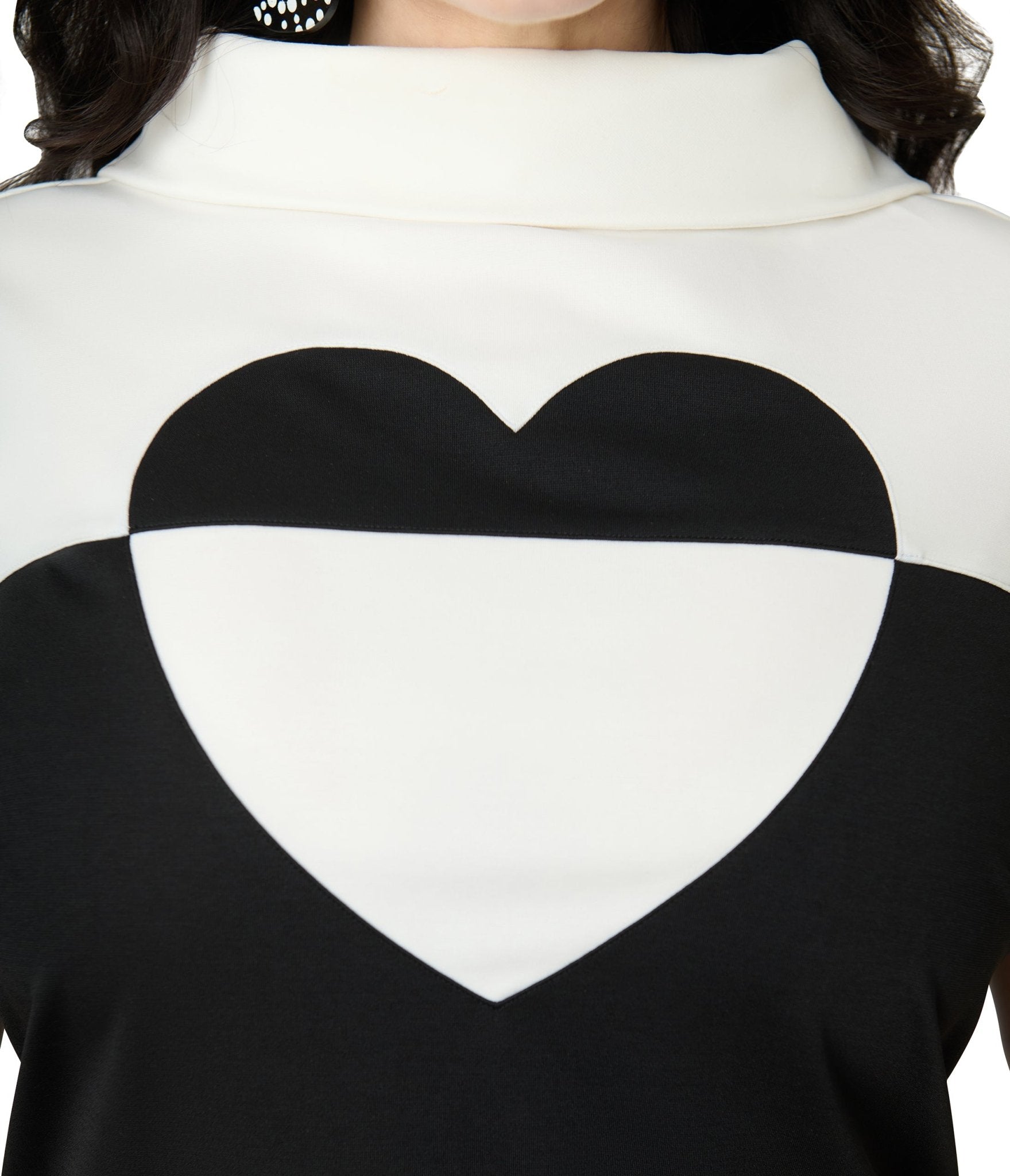 Smak Parlour Plus Size Black & White Color Block Heart Shift Dress - Unique Vintage - Womens, DRESSES, SHIFTS