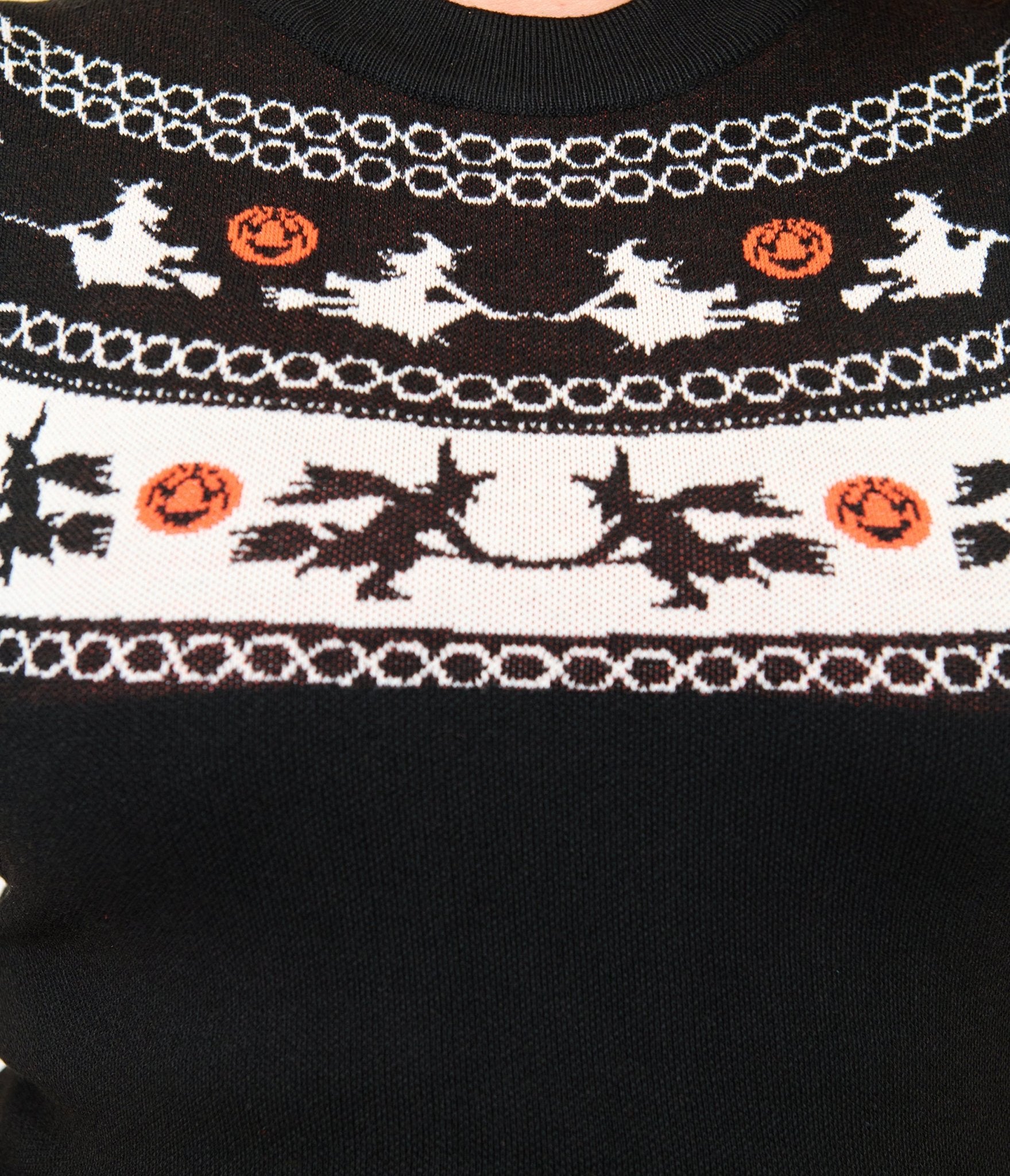 Smak Parlour Plus Size Black Witch Fair Isle Tammy Flare Dress - Unique Vintage - Womens, DRESSES, FIT AND FLARE