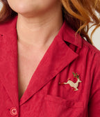 Smak Parlour Plus Size Burgundy Reindeer Cotton Fit & Flare Dress - Unique Vintage - Womens, DRESSES, FIT AND FLARE