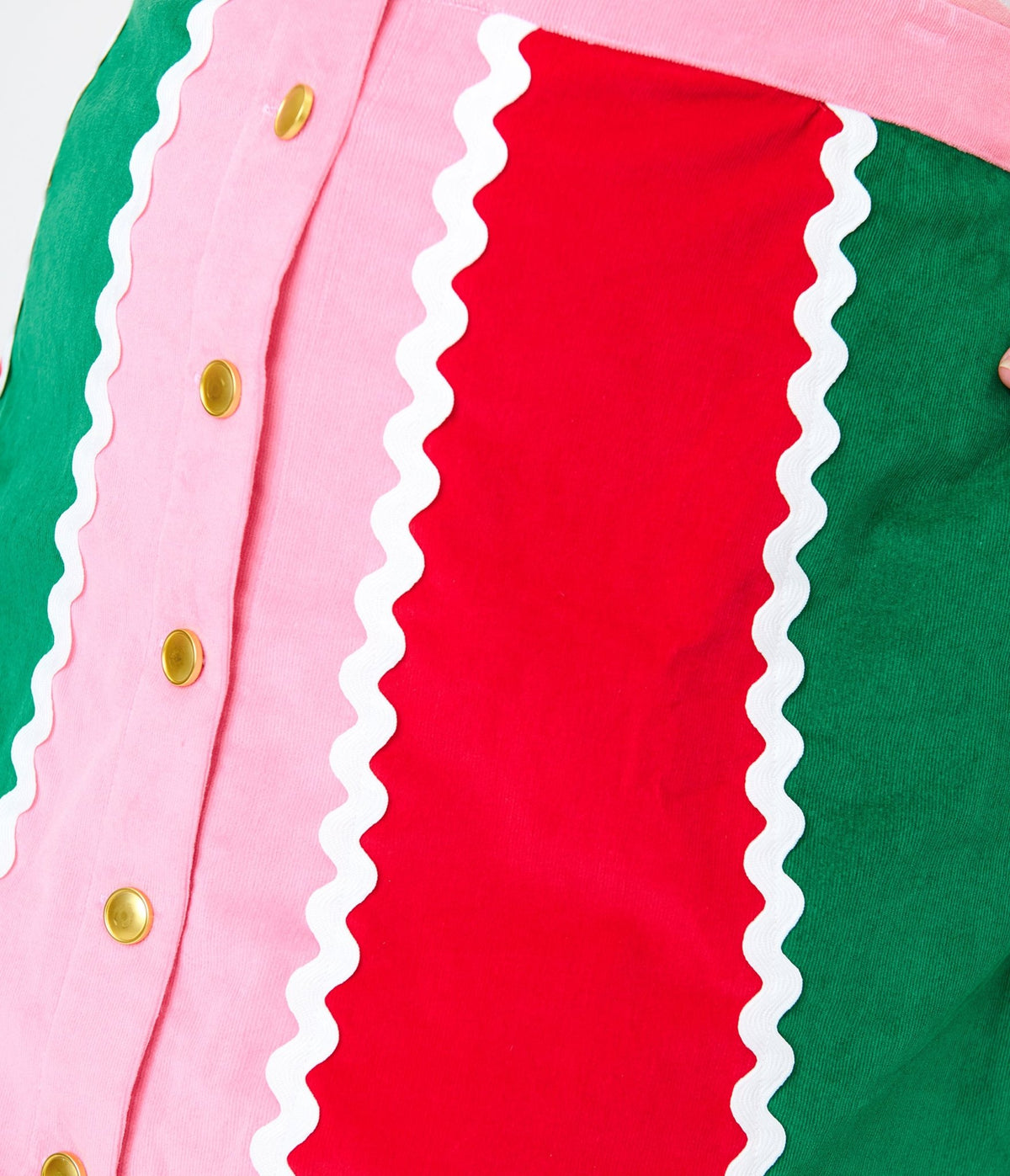 Smak Parlour Plus Size Candy Cane Christmas Stripe Campus Mini Skirt - Unique Vintage - Mini Skirts