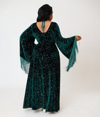 Smak Parlour Plus Size Emerald & Star Print Stevie Maxi Dress - Unique Vintage - Womens, DRESSES, MAXI