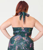 Smak Parlour Plus Size Green & Mannequin Doodle Feelin Groovy Crop Top - Unique Vintage - Womens, TOPS, KNIT TOPS