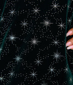 Smak Parlour Plus Size Green Velvet & Stars Downtown Scene Mini Dress - Unique Vintage - Mini Dresses