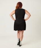 Smak Parlour Plus Size Orange & Black Stripe Scallop Mini Dress - Unique Vintage - Womens, DRESSES, SHIFTS