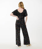 Smak Parlour Rainbow Sequin Wide Leg Jumpsuit - Unique Vintage - Womens, BOTTOMS, ROMPERS AND JUMPSUITS