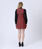 Smak Parlour Red Plaid A - Line Mini Skirt - Unique Vintage - Womens, BOTTOMS, SKIRTS