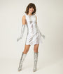 Smak Parlour Silver & White Scallop Mini Dress