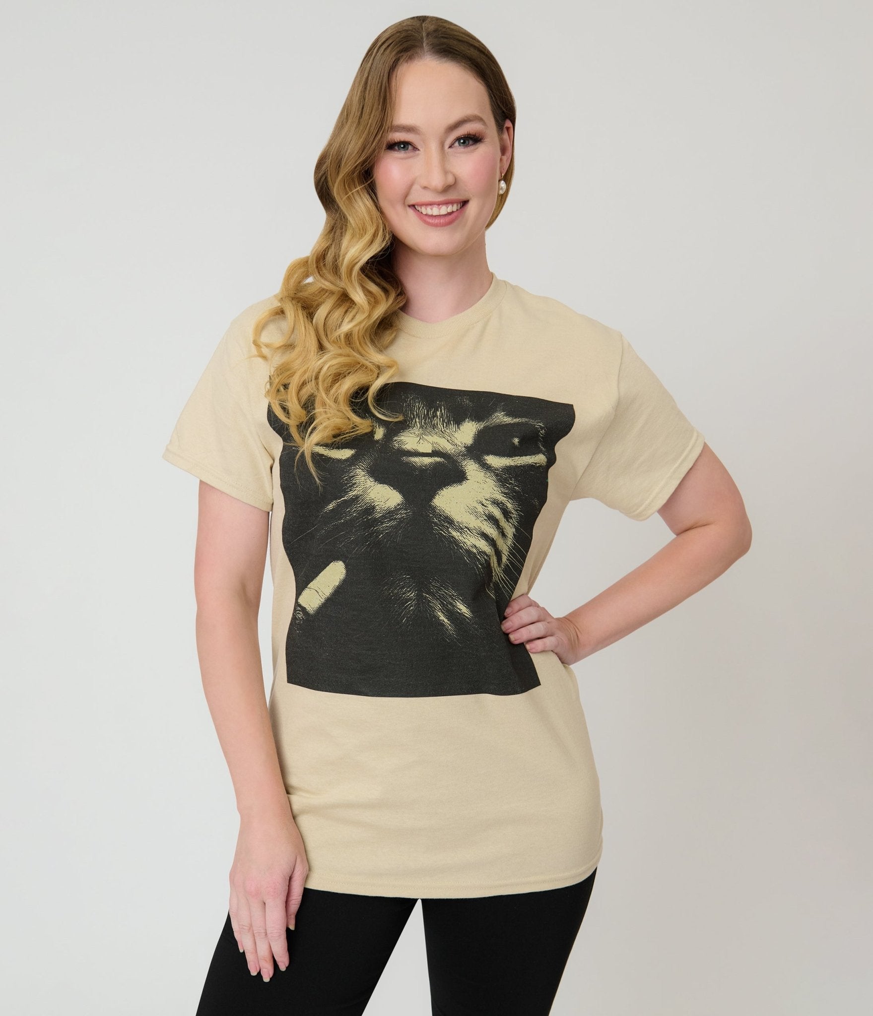 Smoking Cat Unisex Graphic Tee - Unique Vintage - Womens, GRAPHIC TEES, TEES