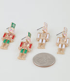Snowflake Nutcracker Drop Earrings - Unique Vintage - Womens, ACCESSORIES, JEWELRY